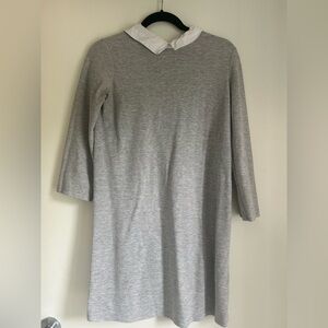 Zara Gray and White Dress